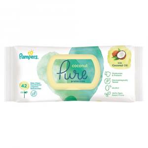 PAMPERS Coconut Pure Dětské čisticí ubrousky 42 ks PAMPERS Coconut Pure Dětské čisticí ubrousky 42 ks