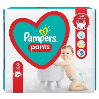 PAMPERS Pants vel.3 Plenkové kalhotky 6-11kg 29 ks
