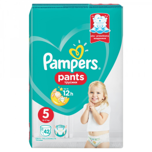 PAMPERS Pants vel.5 VPP 12-17kg Kalhotkové plenky 42 ks PAMPERS Pants vel.5 VPP 12-17kg Kalhotkové plenky 42 ks