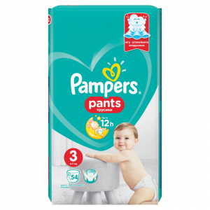 PAMPERS Pants vel.3 VPP 6-11kg Kalhotkové plenky 54 ks PAMPERS Pants vel.3 VPP 6-11kg Kalhotkové plenky 54 ks
