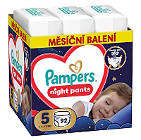 PAMPERS Pants night 5 kalhotkové plenky 11-17 kg 92 kusů