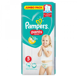 PAMPERS Pants vel.5 15 - 17kg Kalhotkové plenky 48 ks PAMPERS Pants vel.5 15 - 17kg Kalhotkové plenky 48 ks
