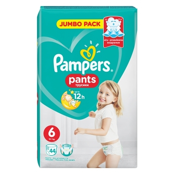 PAMPERS Pants vel.6 15+kg Kalhotkové plenky 44 ks