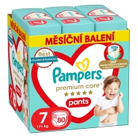 PAMPERS Premium kalhotkové plenky Monthly box S7 80 kusů