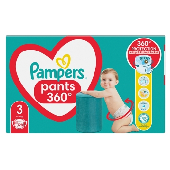 PAMPERS Pants vel.3 Plenkové kalhotky 6-11kg  128 ks