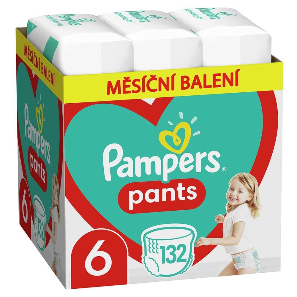 Levně PAMPERS Pants vel.6 Plenkové kalhotky 15+kg 132 ks