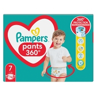 PAMPERS Pants vel.7 Plenkové kalhotky 17kg+ 74 ks