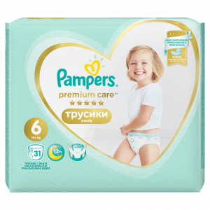 PAMPERS Premium Care Pants vel.6 Plenkové kalhotky 15+kg 31 ks PAMPERS Premium Care Pants vel.6 Plenkové kalhotky 15+kg 31 ks