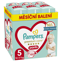 PAMPERS Premium Care vel. 5 plenkové kalhotky 12-17 kg 102 ks