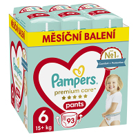 PAMPERS Premium care vel. 6 plenkové kalhotky box 15+ kg 93 ks