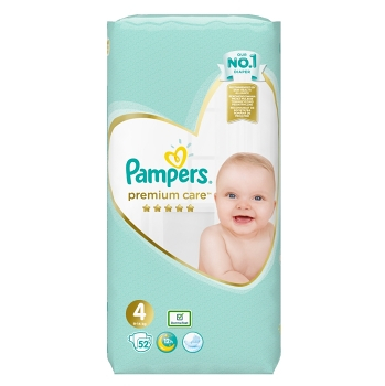 PAMPERS Premium care vel. 4, 9 - 14 kg 52 ks