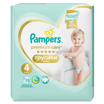 PAMPERS Premium Care Pants 4 MAXI 7-14 kg 22 kusů