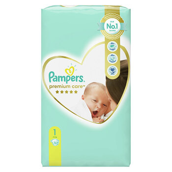 PAMPERS Premium Care Value Pack Minus vel.1 Dětské plenky 2-5kg 52 ks