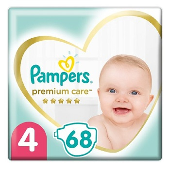 PAMPERS Premium Care vel.4 Dětské plenky 9-14kg 68 ks