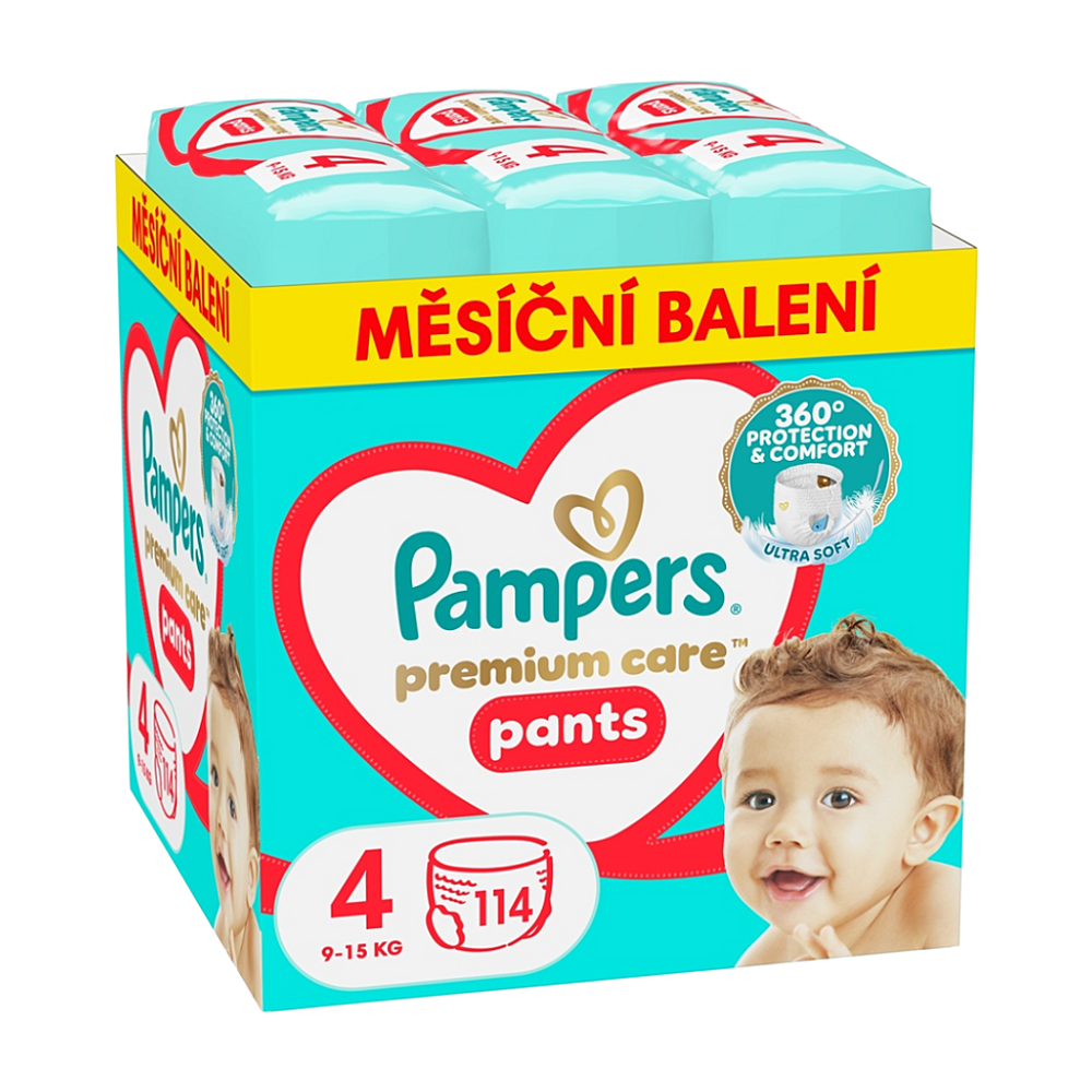 Pampers Pants Premium care plenkové kalhotky 4 (9–15 kg)