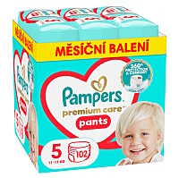 PAMPERS Premium Care vel. 5 plenkové kalhotky 11-17 kg 102 ks