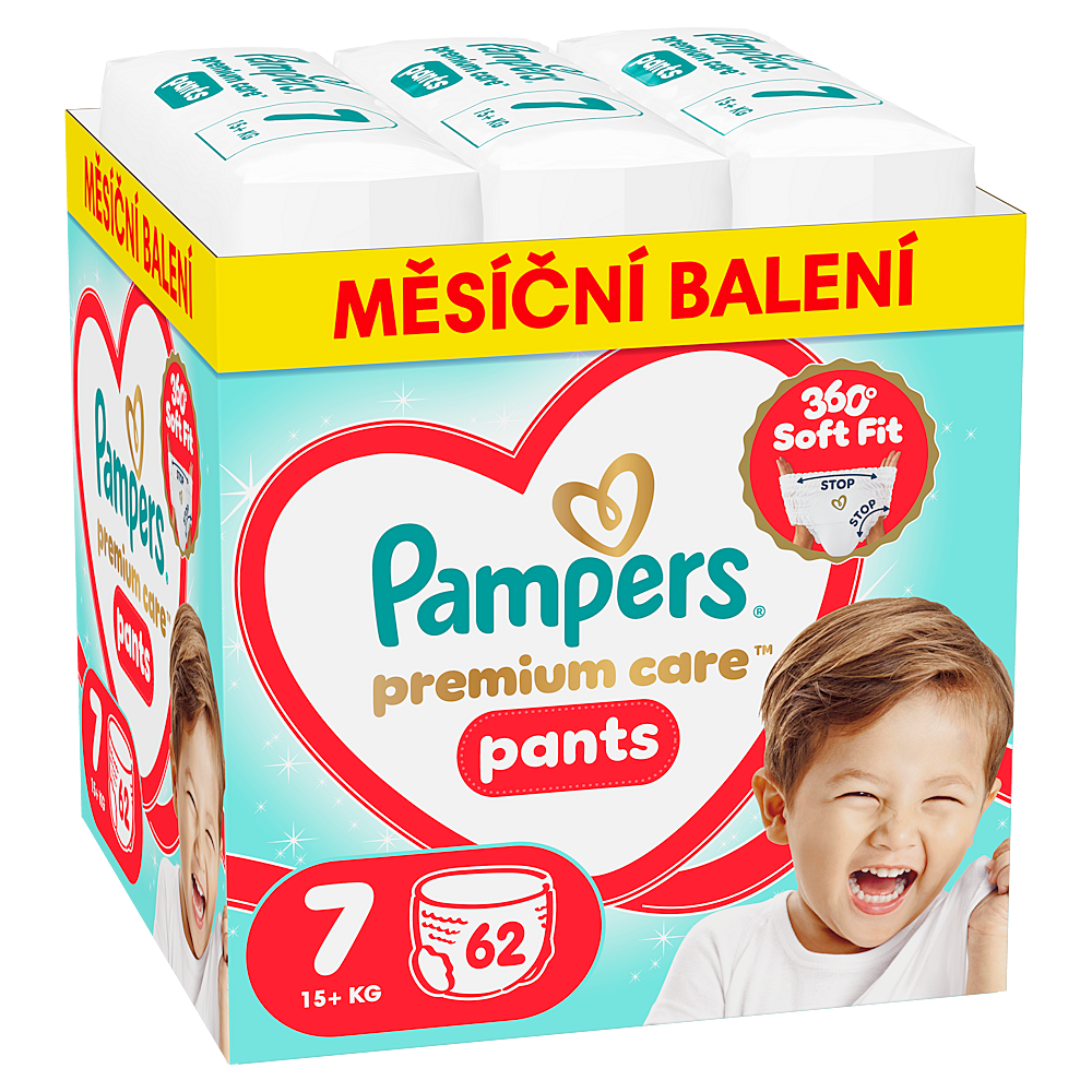 Pampers Premium Care Pants 7 pl.kalh.15+ kg 62ks