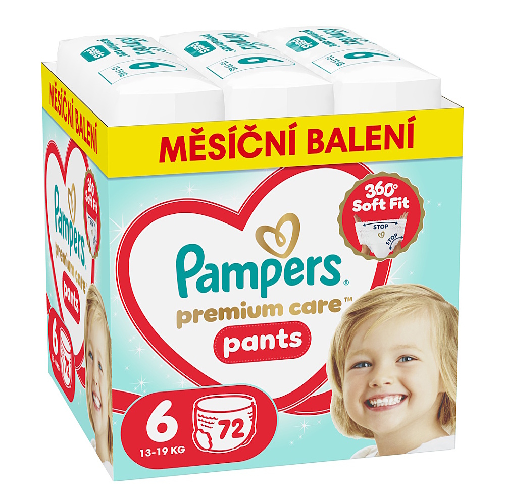Pampers Premium Care Pants 6 pl.kalh.13-19kg 72ks