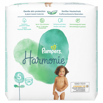PAMPERS Harmonie Vel.5 Dětské pleny 11-16kg  24 ks