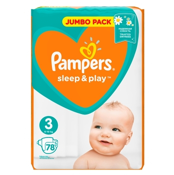 PAMPERS Sleep&Play 3 6-10 kg 78 kusů