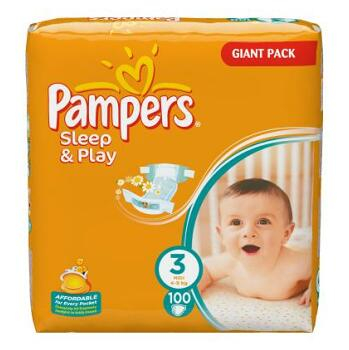 PAMPERS Sleep&Play 3 midi 4-9 kg 100 kusů (Plenky 3 (4 - 10 kg))