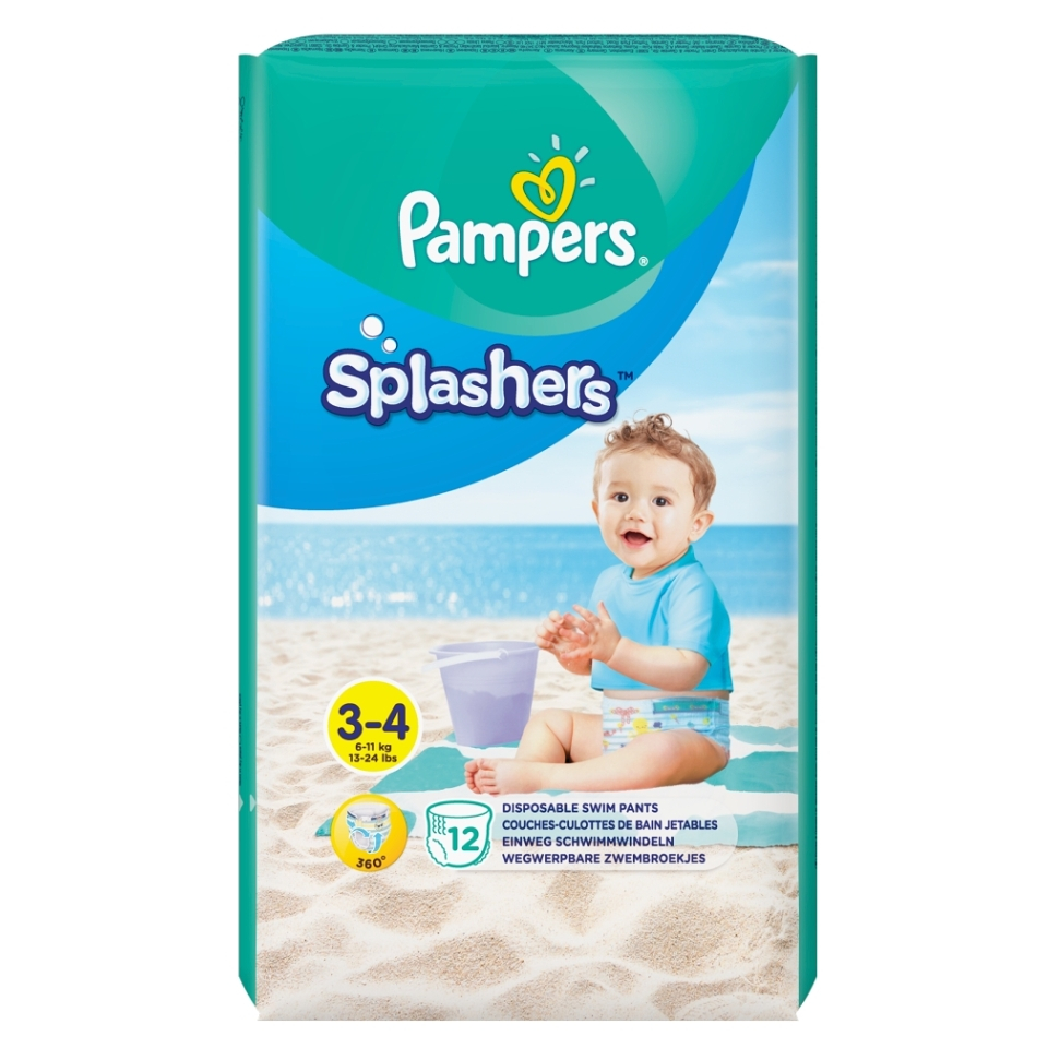 E-shop PAMPERS Splashers vel.3-4 Kalhotkové plenky do vody 12 ks