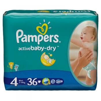 PAMPERS Active baby 4 maxi 7-14 kg 36 kusů