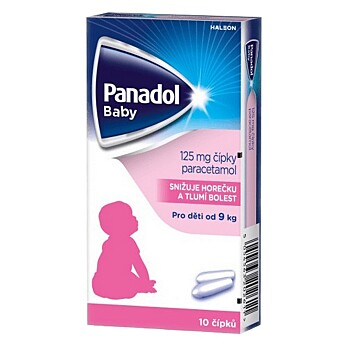 PANADOL Baby 125mg 10 čípků (Na teplotu u dětí) - Jednosložkové