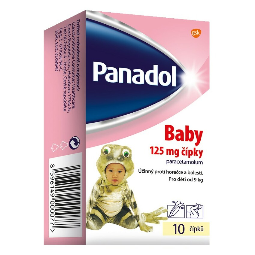 E-shop PANADOL Baby rektální čípky 125 mg 10 kusů