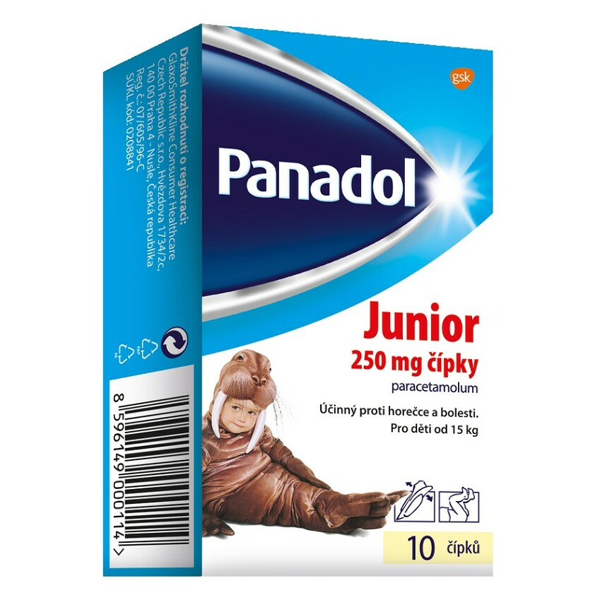 E-shop PANADOL Junior rektální čípky SUP 10 x 250 mg