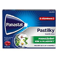 PANASTAT Bylinné pastilky s vitamínem C malina 24 pastilek