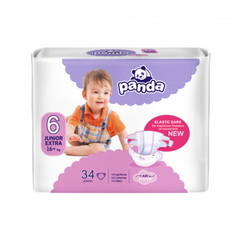Levně PANDA Junior extra dětské pleny 12-25 kg 34 kusů