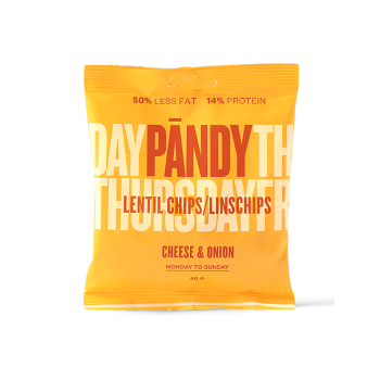 PANDY Čočkové chipsy sýr/cibule 40 g (Zeleninové brambůrky, chipsy) - Slané, Proteinové