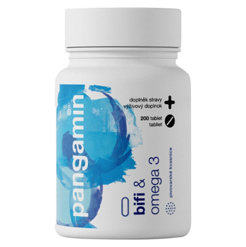 PANGAMIN Bifi & omega 3 200 tablet (Na podporu trávení a vylučování) - Přírodní
