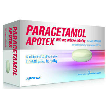 APOTEX Paracetamol 500 mg 20 kapslí VÝPRODEJ exp. 30. 06. 2019