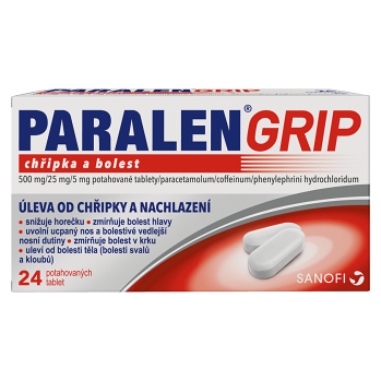 PARALEN GRIP Chřipka a bolest 500 mg 24 potahovaných tablet