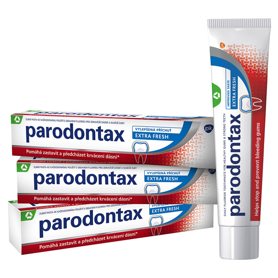 Levně PARODONTAX Extra Fresh Zubní pasta 3 x 75 ml