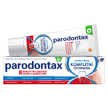PARODONTAX Kompletní ochrana Extra Fresh zubní pasta 75 ml (Zubní pasty na citlivé zuby a dásně) - Ochranný, Osvěžující dech, Ošetřující