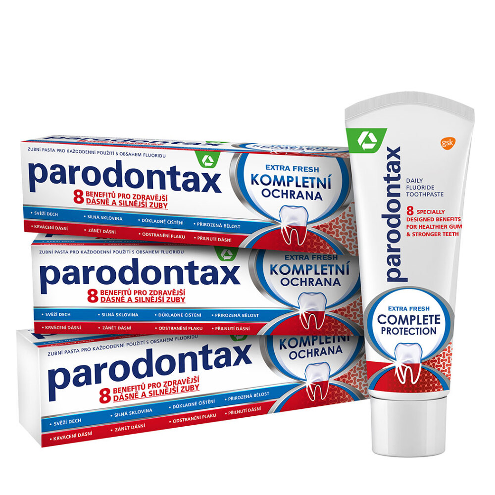 E-shop PARODONTAX Kompletní ochrana Zubní pasta Extra Fresh 3 x 75 ml