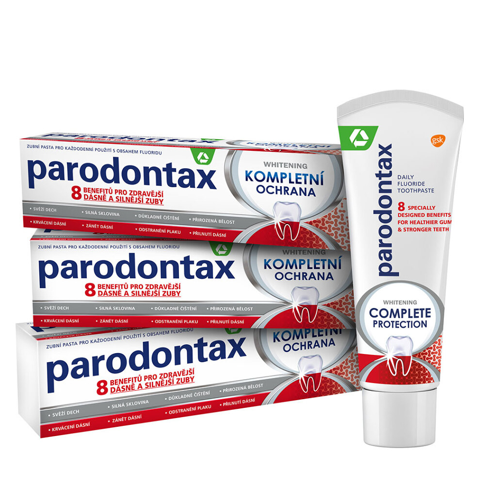 Levně PARODONTAX Kompletní ochrana Zubní pasta Whitening 3 x 75 ml