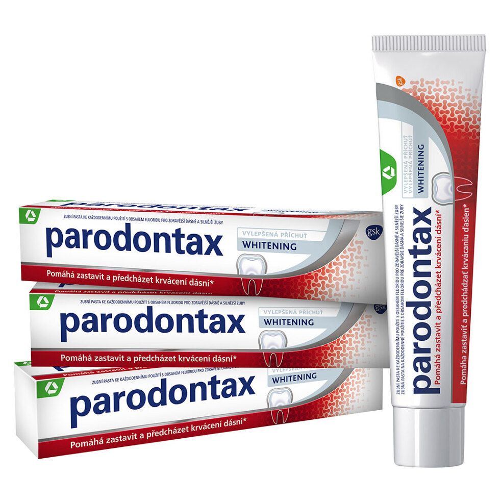 Levně PARODONTAX Whitening Zubní pasta 3 x 75 ml