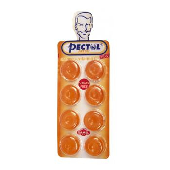 Pectol-pomerančový drops bez cukru s vit.C blistr