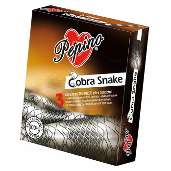 PEPINO Cobra Snake Kondomy 3 kusy