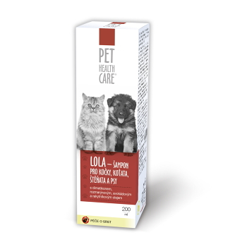 PET HEALTH CARE LOLA antiparazitární šampon pro kočky, koťata, štěňata 200 ml