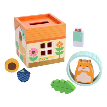 PETIT COLLAGE Domeček křečka Huga 6 kusů (Dřevěné hračky) - Zvířecí, Sada