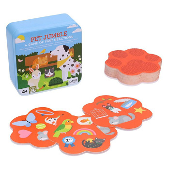 PETIT COLLAGE Hra rychlých reakcí domácí mazlíčci v dóze 31 kusů (Společenské hry) - Karetní