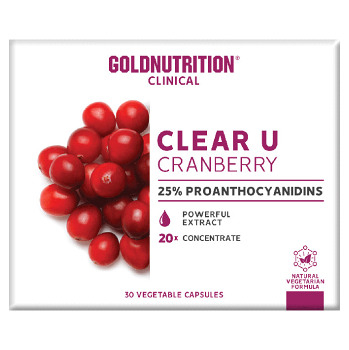 GOLDNUTRITION Clear-U cranberry 30 kapslí (Močové cesty)
