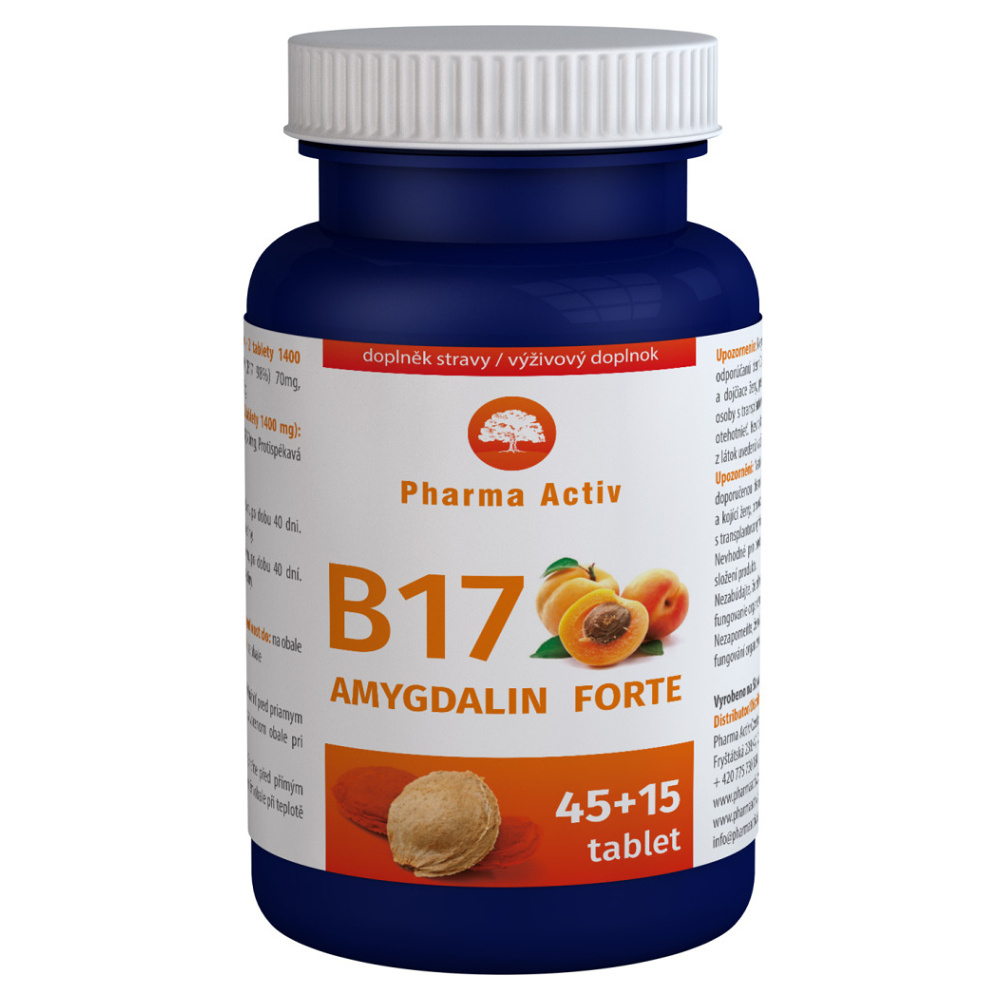 E-shop PHARMA ACTIV Amygdalin forte vitamín B17 45 +15 tablet ZDARMA