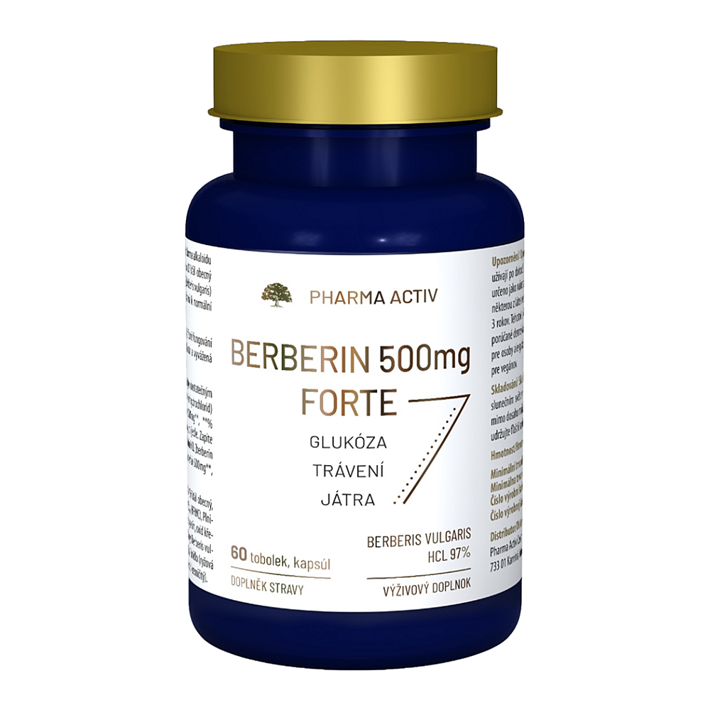 PHARMA ACTIV Berberin 500 mg FORTE 60 tobolek