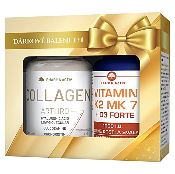 PHARMA ACTIV Collagen arthro 90 tablet + Vitamin K2 MK7 + D3 forte 1000 I.U. 125 tablet (Na kosti)